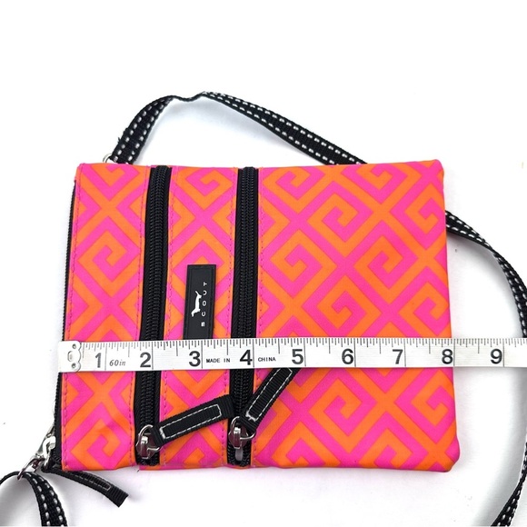 Scout Sally Go Lightly Crossbody Bag Orange Pink Neon Nylon Handbag - Picture 10 of 11
